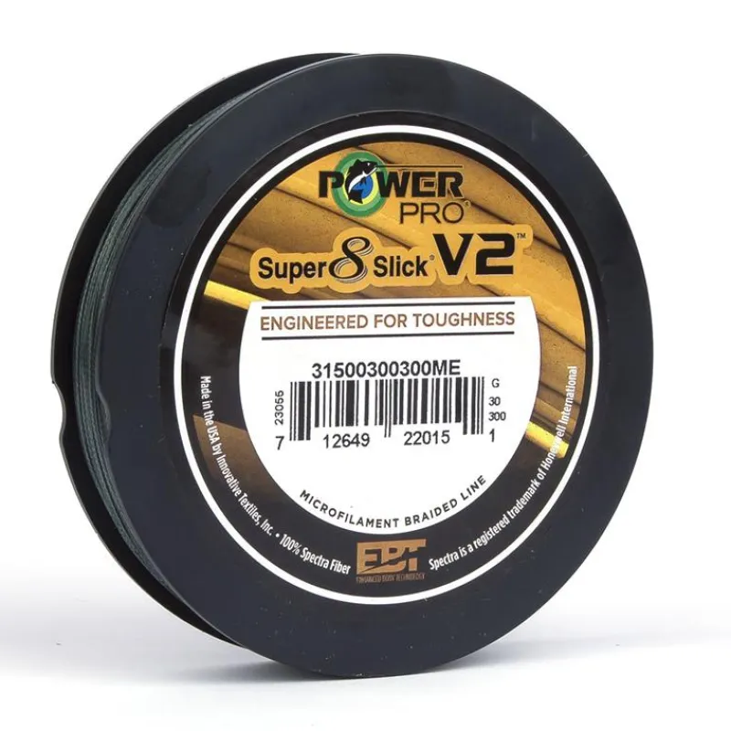 Power Pro Tresse Sup 8 Slick V2 - 275M - Moss Green