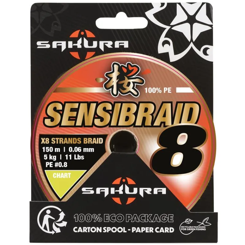 Sakura Tresse Sensibraid 8X Chartreuse - 150M