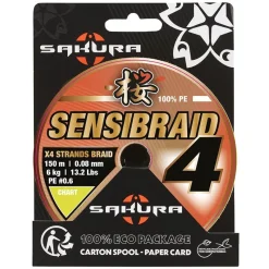 Sakura Tresse Sensibraid 4X Chartreuse - 150M