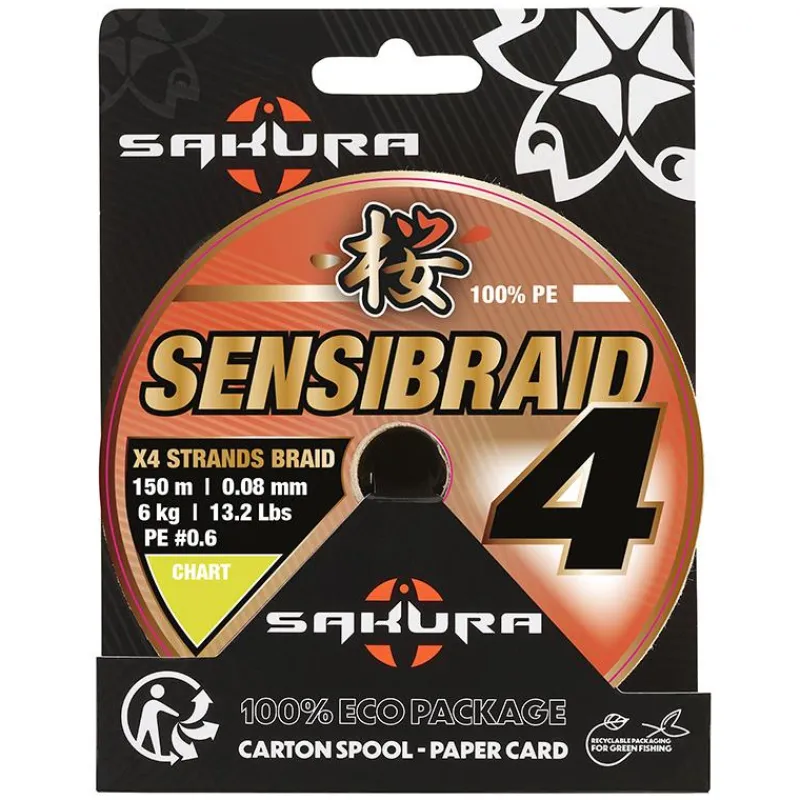 Sakura Tresse Sensibraid 4X Chartreuse - 150M