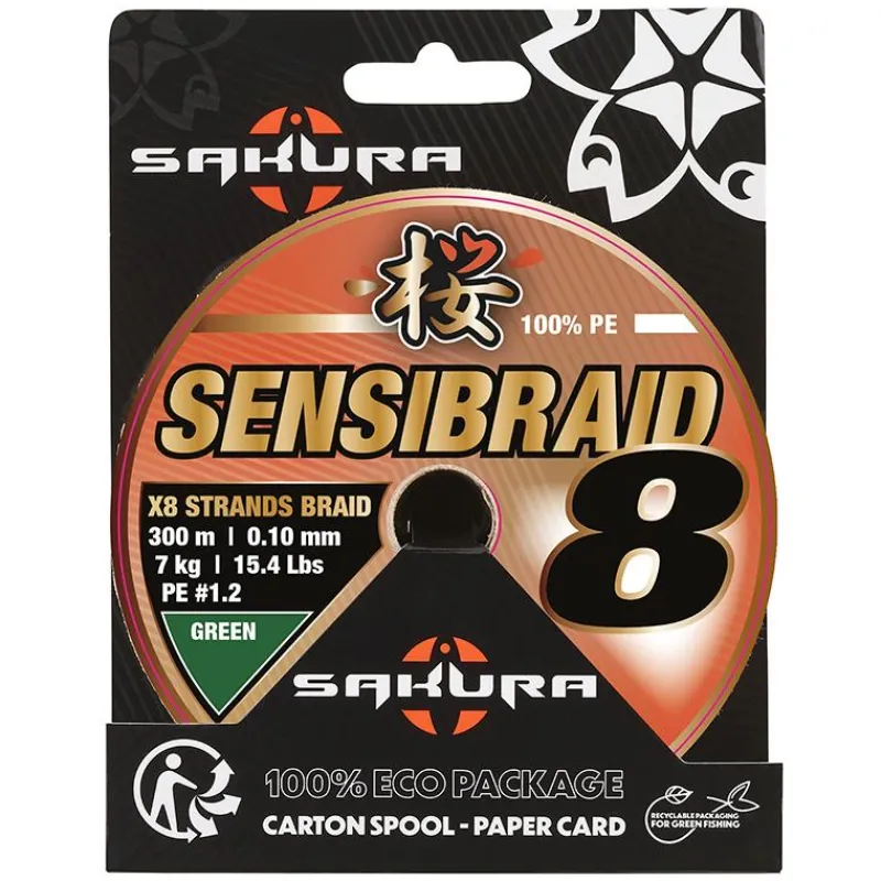 Sakura Tresse Sensibraid 8X Green - 300M