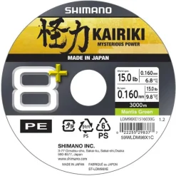 Shimano Tresse Kairiki 8+ Steel Mantis Green - 3000M