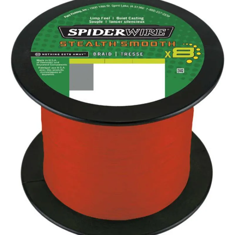 SpiderWire Tresse Stealth Smooth 8 - Rouge - 2000M