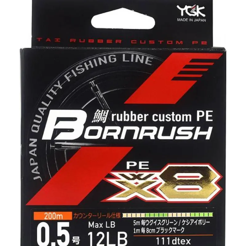 YGK Tresse Bornrush Wx8 Rubber Custom - 200M
