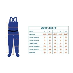 Devaux Waders Stocking Respirant 800 Zip